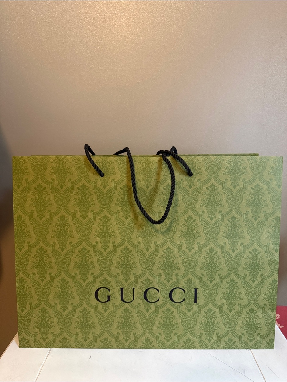Gucci Green Logo  Shopping/ Gift Bag Brand New